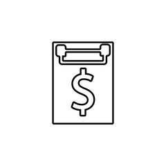 Aufkleber - credit contract icon. Simple thin line, outline vector of banking icons for ui and ux, website or mobile application