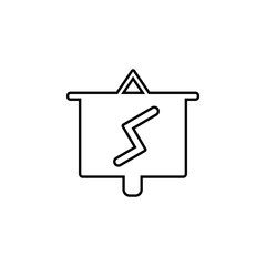 Aufkleber - chart presentation icon. Simple thin line, outline vector of banking icons for ui and ux, website or mobile application
