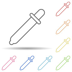 Aufkleber - Blood donation, pipette in multi color style icon. Simple thin line, outline vector of blood donation icons for ui and ux, website or mobile application
