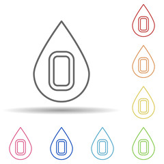 Aufkleber - Blood, type, blood donation in multi color style icon. Simple thin line, outline vector of blood donation icons for ui and ux, website or mobile application