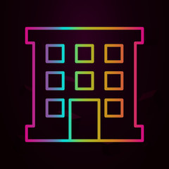 Poster - block nolan style icon. Simple thin line, outline vector of building landmarks icons for ui and ux, website or mobile application