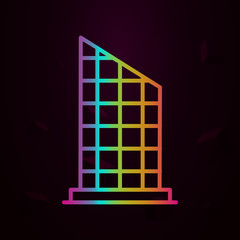 Poster - university nolan style icon. Simple thin line, outline vector of building landmarks icons for ui and ux, website or mobile application
