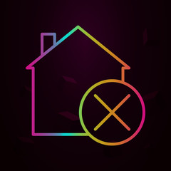 Aufkleber - house percent nolan style icon. Simple thin line, outline vector of building landmarks icons for ui and ux, website or mobile application