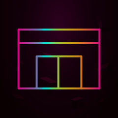 Poster - shop nolan style icon. simple thin line, outline vector of building landmarks icons for ui and ux, w