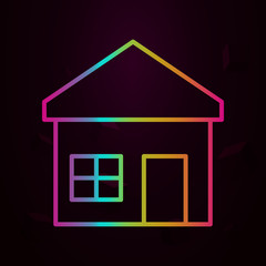Aufkleber - house nolan style icon. Simple thin line, outline vector of building landmarks icons for ui and ux, website or mobile application