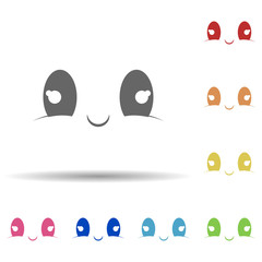 Aufkleber - Smile face in multi color style icon. Simple thin line, outline vector of smile icons for ui and ux, website or mobile application