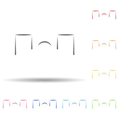 Aufkleber - To cry face in multi color style icon. Simple thin line, outline vector of smile icons for ui and ux, website or mobile application
