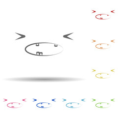 Aufkleber - Weeping face in multi color style icon. Simple thin line, outline vector of smile icons for ui and ux, website or mobile application