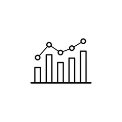 Aufkleber - diagram icon. Simple thin line, outline vector of web icons for ui and ux, website or mobile application