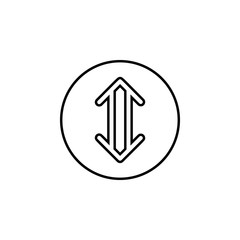Poster - arrows of different directions icon. Simple thin line, outline vector of web icons for ui and ux, website or mobile application