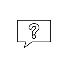 Aufkleber - question icon. Simple thin line, outline vector of web icons for ui and ux, website or mobile application