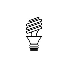 Aufkleber - eco lamp icon. Simple thin line, outline vector of web icons for ui and ux, website or mobile application