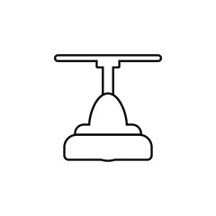 Aufkleber - chandelier icon. Simple thin line, outline vector of web icons for ui and ux, website or mobile application
