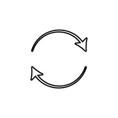 Aufkleber - refresh sign icon. Simple thin line, outline vector of web icons for ui and ux, website or mobile application
