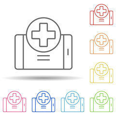 Aufkleber - Medicine, augmented reality in multi color style icon. Simple thin line, outline vector of augmented reality icons for ui and ux, website or mobile application
