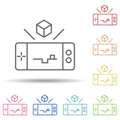 Aufkleber - Game, augmented reality, mobile, camera in multi color style icon. Simple thin line, outline vector of augmented reality icons for ui and ux, website or mobile application
