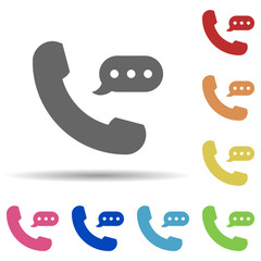 Aufkleber - handset, communication, business multi color style icon. Simple glyph, flat vector of business icons for ui and ux, website or mobile application