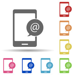 Aufkleber - mobile, mail, send message multi color style icon. Simple glyph, flat vector of business icons for ui and ux, website or mobile application