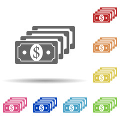 Poster - usd, dollar, money, business multi color style icon. Simple glyph, flat vector of business icons for ui and ux, website or mobile application