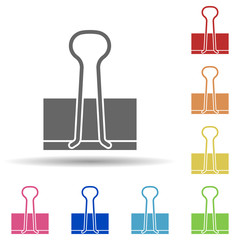 Aufkleber - Binder clip in multi color style icon. Simple glyph, flat vector of business icons for ui and ux, website or mobile application