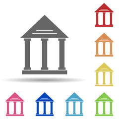 Poster - Bank, building, corporate university in multi color style icon. Simple glyph, flat vector of business icons for ui and ux, website or mobile application