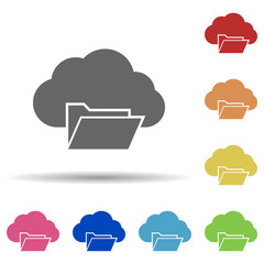 Aufkleber - Cloud, folder, download in multi color style icon. Simple glyph, flat vector of business icons for ui and ux, website or mobile application