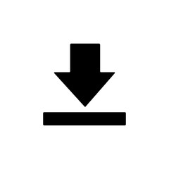 Poster - Arrow download icon. Simple pointer icons for ui and ux, website or mobile application