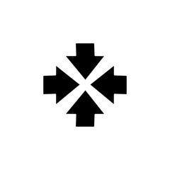 Poster - Arrow shrink icon. Simple pointer icons for ui and ux, website or mobile application