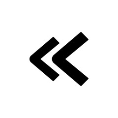 Poster - Arrow left icon. Simple pointer icons for ui and ux, website or mobile application