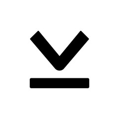 Poster - Arrow download icon. Simple pointer icons for ui and ux, website or mobile application