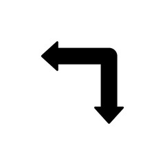 Poster - Arrow rotate icon. Simple pointer icons for ui and ux, website or mobile application