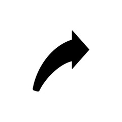 Poster - Arrow right rotate icon. Simple pointer icons for ui and ux, website or mobile application
