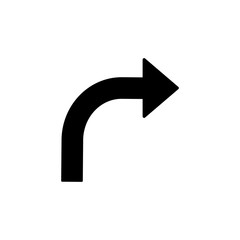 Poster - Arrow rotate right icon. Simple pointer icons for ui and ux, website or mobile application