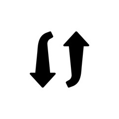 Poster - Arrow up down icon. Simple pointer icons for ui and ux, website or mobile application