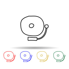 Poster - school bell sketch multi color style icon. simple thin line, outline vector of education icons for u