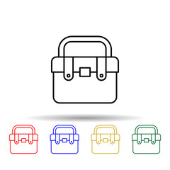 Poster - Briefcase, bag multi color style icon. Simple thin line, outline vector of law and justice icons for ui and ux, website or mobile application