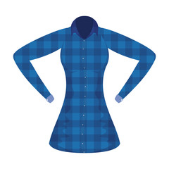 Wall Mural - female shirt with checkered style