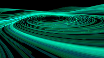 Wall Mural - 3d rendering of swirling particle lines