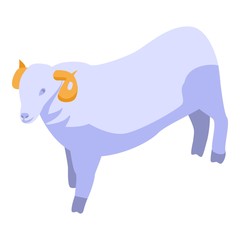 Poster - Ram icon. Isometric of ram vector icon for web design isolated on white background