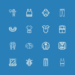 Wall Mural - Editable 16 jacket icons for web and mobile