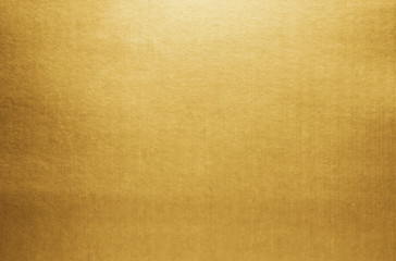 Poster - Gold paper texture background. Golden metallic blank paper sheet surface smooth reflection