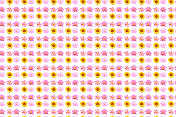 Wall Mural - White background flower image