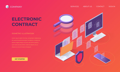 Poster - Landing page for electronic contract