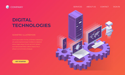 Poster - Landing page for digital technologies