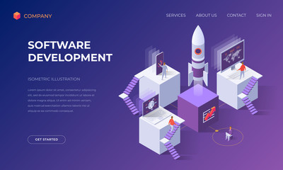 Poster - Landing page for software development