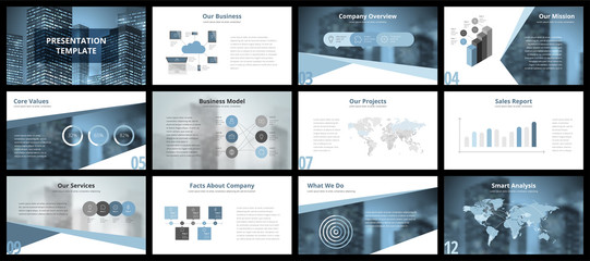 Wall Mural - business presentation templates