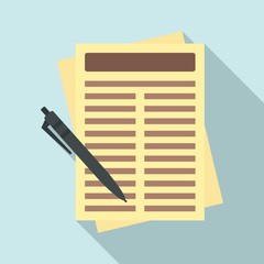 Poster - leasing report paper icon. flat illustration of leasing report paper vector icon for web design