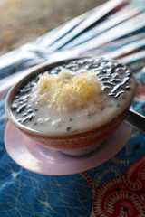 Es Dawet Ireng, Indonesian traditional food or beverage from Central Java.