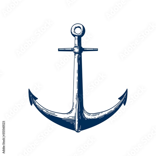 Fotomural Classic marine anchor vector illustration