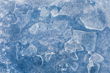 Poster - beautiful ice with cracks. texture of frozen water